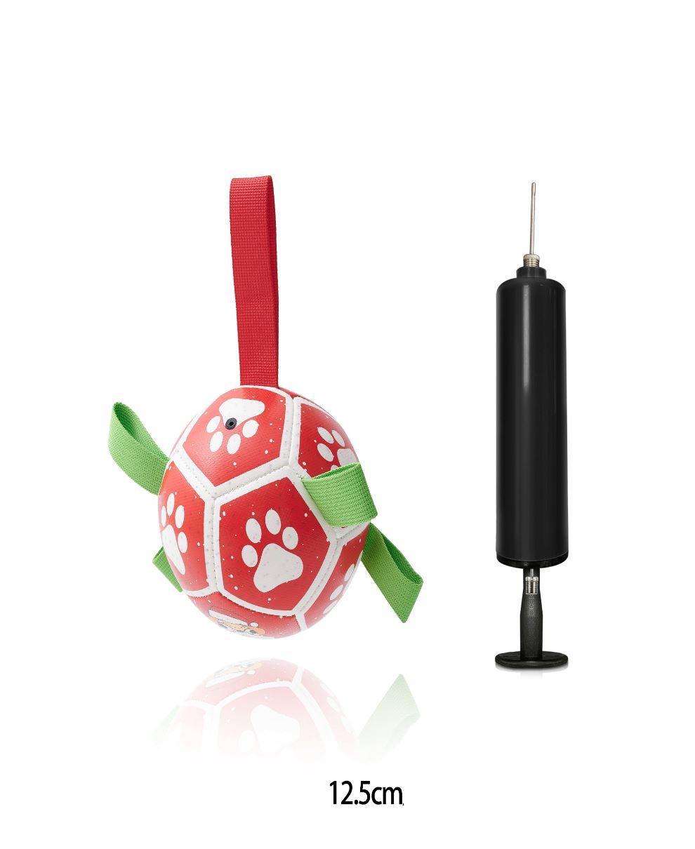 Hundespielzeug Interaktives Fußball, Trainingsball mit Pumpe für kleine Hunde und mittelgroße Rassen 1 wisheum.ch F 12.5 cm 