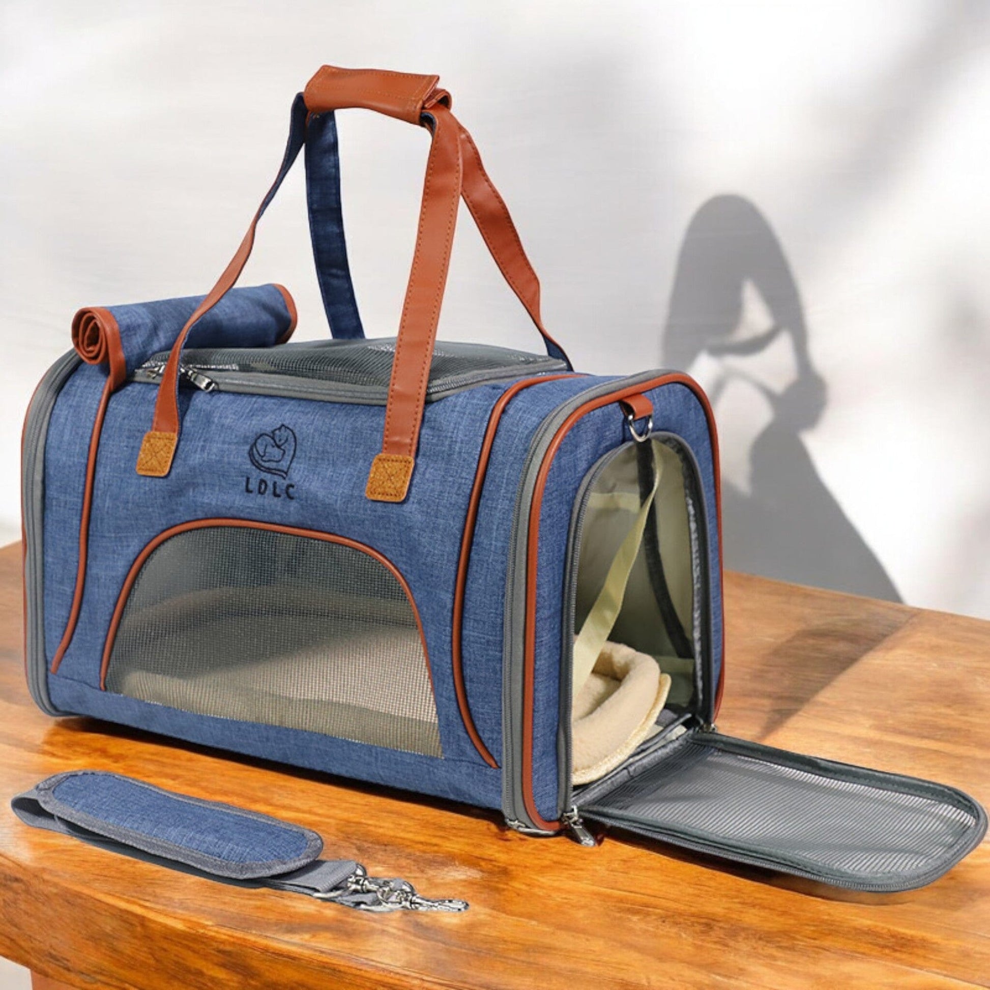 Perfekt für Flugreisen und Ausflüge mit Hund und Katze 1 wisheum.ch Denim Blau 46 X 26 X 28cm 