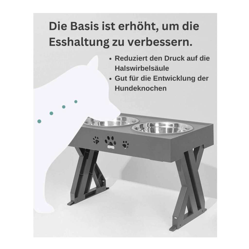 Erhöhte Hundenapfe für große Hunde und kleine Hunde