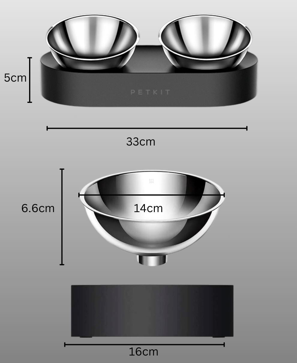 PETKIT CYBERTAIL Erhöhte Schüssel aus Edelstahl rutschfest ohne Verschütten Futterschüsseln für Katzen und kleine Hunde 1 wisheum.ch 
