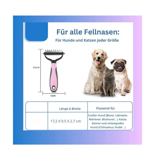 Unterfellbürste für Hunde & Katzen