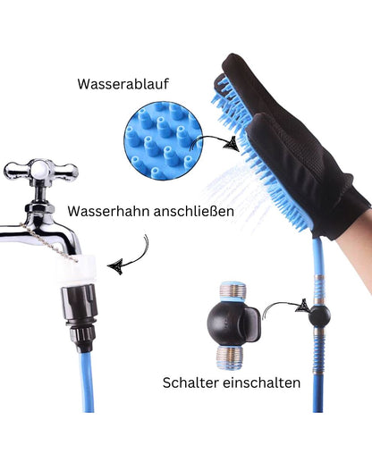 Haustier-Badehandschuhe mit Wasserspray - Silikon-Massagehandschuhe für Hunde 1 wisheum.ch 