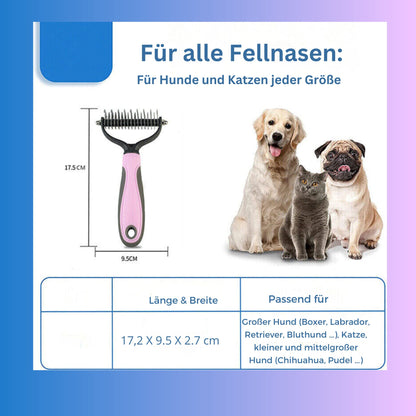 Unterfellbürste für Hunde und Katzen mit Mittel- bis Langhaar. Unterwollkamm entfernt Unterwolle & Verfilzungen 1 wisheum.ch 