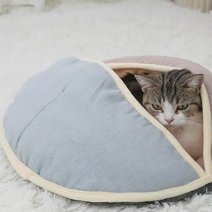 Gemütliches Katzenbett, wärmende Katzenschlafsacke